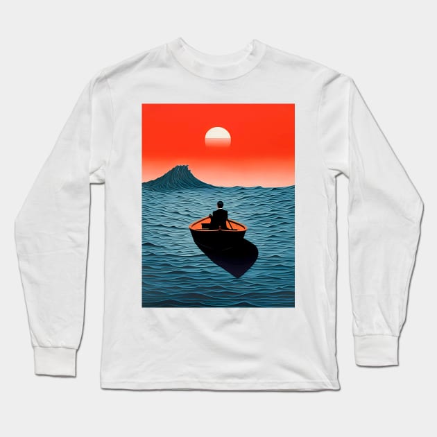 Almost There: Rowing Against the Odds Long Sleeve T-Shirt by Puff Sumo